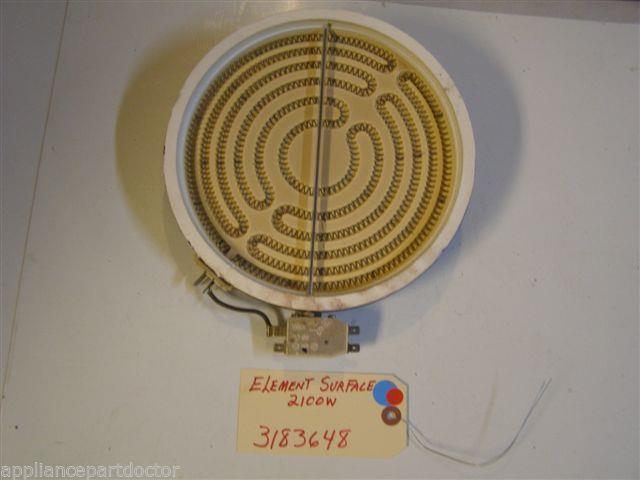 ROPER STOVE 3183648 Element, Surface 2100W used ROPER STOVE 3183648 Element, Surface 2100W used